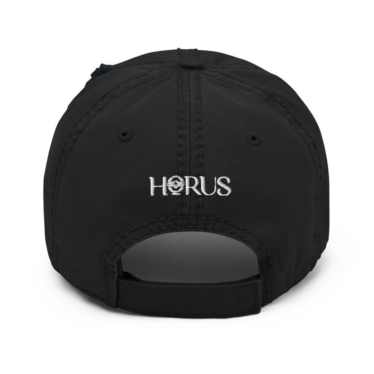 HORUS CASQUETTE EFFET USÉ "HORUS" Noir