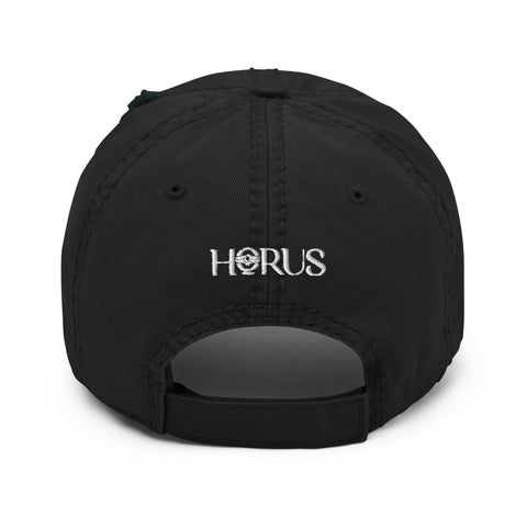 HORUS CASQUETTE EFFET USÉ "HORUS" Noir